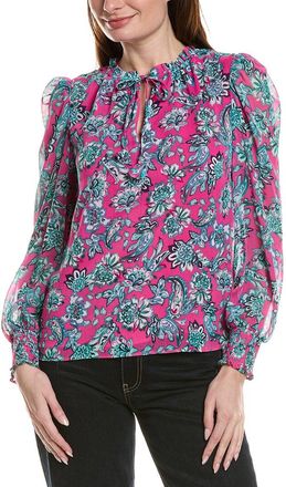 CeCe by Cynthia Steffe Cece Smocked Cuff Ruffle Blouse