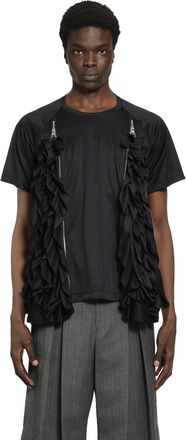 Comme Des Gar&ccedil;ons Ruffled Poly Jersey T-Shirt