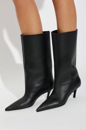 Amina Muaddi Fiona Heeled Boots, Womens, Black