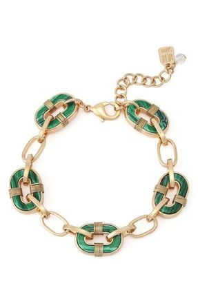 Robert Lee Morris Reversible Semiprecious Stone Bracelet in Green at Nordstrom