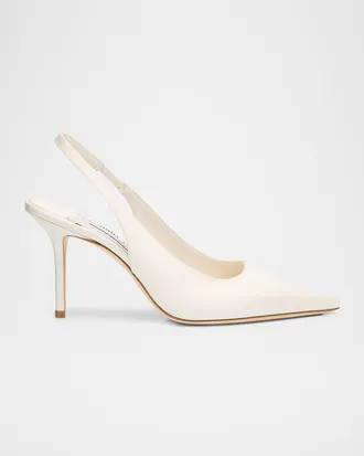 Jimmy Choo London Love 85 Satin Slingback Pumps