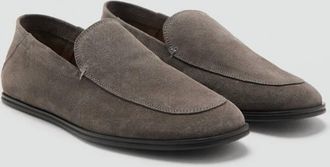 Mango Mocassini pelle camoscio marrone medio - Uomo - 40 - MANGO MAN