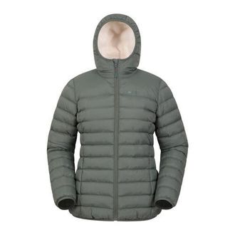 Mountain Warehouse Faux Fur Lined Padded Jacket in Khaki Green at Nordstrom, Size 10