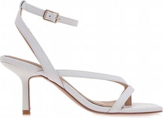 Ex&eacute; Womens Cindy Low Heel Sandals In White
