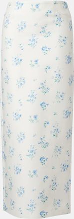 Shushu/Tong Floral cotton and silk slip skirt