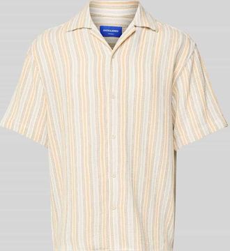 Jack & Jones Jack & Jones Regular Fit Freizeithemd mit Resortkragen Modell COBA in Apricot, Gr&ouml;&szlig;e XXL