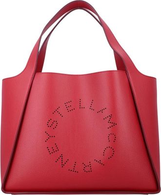 Stella McCartney Red Logo Large Tote