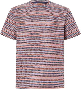 Missoni T-shirt girocollo con motivo a zig-zag - Rosso