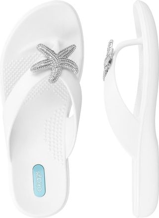 Oka-B Elle Womens Flip Flops, Livie Salt, 35.5/36.5 EU