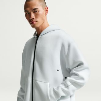 Nike Mens Tech Fleece Full-Zip Hoodie in White | IF1319-101