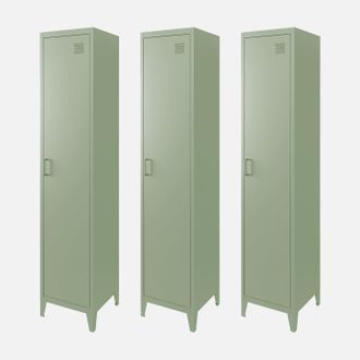 Sweeek Armario Dormitorio Industrial Con 4 Almacenamientos, Set De 3