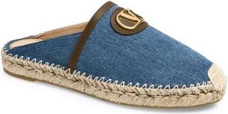 Valentino Garavani VLOGO Denim Espadrille Mule at Nordstrom, Size 10Us