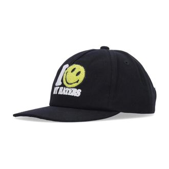 Market Vintage Smiley Haters Pet Zwart - Heren - Petten - Zwart - ONE Size - Katoen - Accessoires