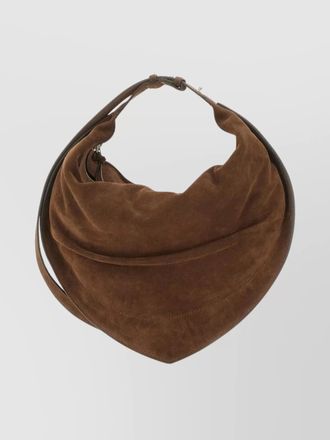 Federico Cina suede shoulder bag adjustable strap