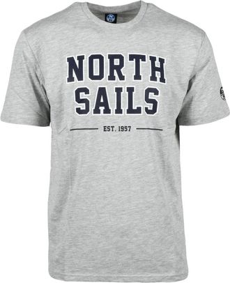 North Sails T-shirt - Heren - T-shirts - Grijs - M - Katoen - Tops