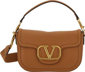 Valentino Garavani Brown AllTime Leather Shoulder Bag