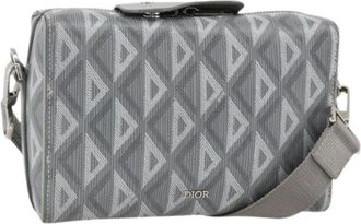 Dior Pre-owned Cross Body Bags, female, Gray, Size: ONE SIZE Pre-owned Vintage PVC Crossbody Bag