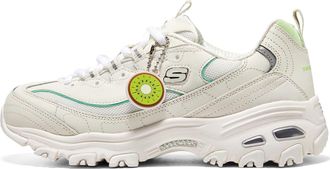 Skechers (WMNS) Skechers DLites 1.0 Shoes Cream White Green 896187-OWGN