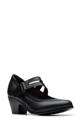 Clarks Emily 2 Janna Pump in Black Leather at Nordstrom Rack, Size 7.5