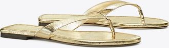 Tory Burch Womens Classic Flip-Flop in Gold, size 4.5