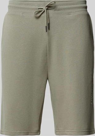 Tommy Hilfiger Regular Fit Sweatshorts aus Baumwoll-Mix in Khaki, Größe XXL