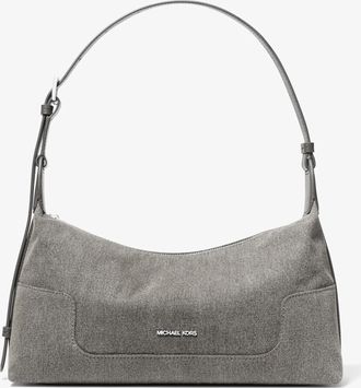 Michael Kors Teddi Medium Washed Denim Shoulder Bag