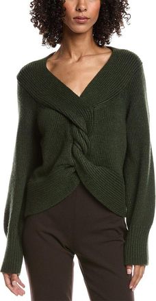 AMUR Amur Liliana Cable Knit Wool & Cashmere-Blend Sweater