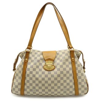 Louis Vuitton Ivory Damier Azur Canvas Pvc Coated Canvas Shoulder Bag Tote Bag (Pre-Owned)