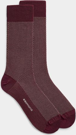 Le 31 Mens Embossed knit dress socks