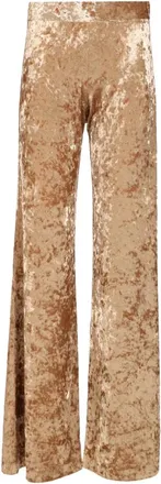 Forte_Forte Broeken, Dames, Beige, M, Mid-Rise Wijde Broek