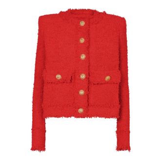 Balmain Mujer, Chaquetas, Rojo, Talla: M