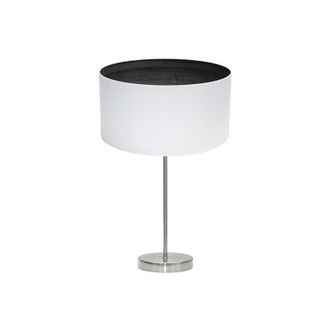 Fabrilamp Fabrilamp - Sobremesa Tatiana 1xe27 Niquel/blanco-mad.negra 63x30x30 Cm