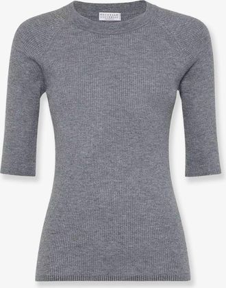 Brunello Cucinelli Maglia in misto cashmere e viscosa in lurex - BRUNELLO CUCINELLI - gender_Woman