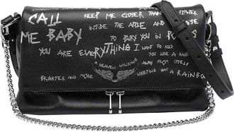 Zadig&Voltaire Black Rocky Graffiti Crossbody Bag