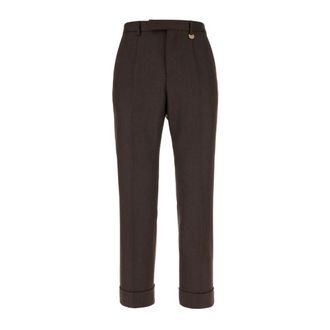 Burberry Pantalones de lana - Trousers - Hombre - Marr&oacute;n - M
