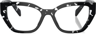 Prada tortoiseshell geometric-frame glasses - women - Acetate - 51 - Black