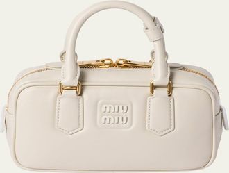 Miu Miu Zip Calf Leather Top-Handle Bag