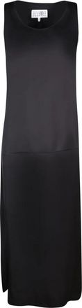 Maison Margiela Mouwenloze Jurk met Zijsplit - Dames - Casual kleedjes - Zwart - S - Kleedjes