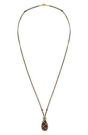 Roxanne Assoulin The Net Stone Pendant Necklace in Carnelian at Nordstrom