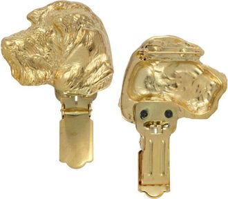 OEM Teckel De Pelo Duro: Broche Con Clip, Portan&uacute;mero De Salida Dorado, Elegante Insignia Para Exposici&oacute;n Canina De Art-dog