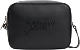 Tommy Jeans Tassen, Dames, Zwart, ONE Size, Essential Logo Crossbody Camera Bag