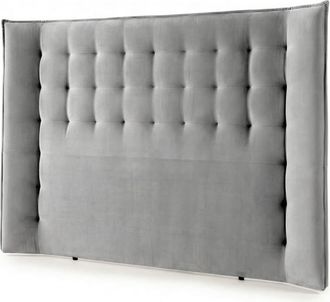 Colch&oacute;n Morfeo Cabecero gris estilo capiton&eacute; para cama de 180 cm - 190x140 cm
