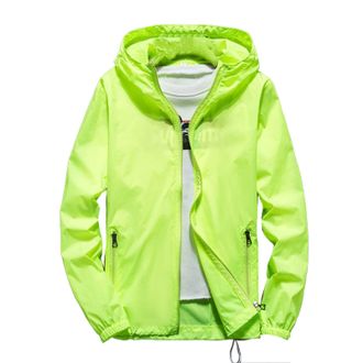 Generic Mens Lightweight Jacket Solid Color Hooded Comfortable Casual Windbreaker Outerwear with Zip Pockets Jackets for Sport Work Walking Hiking Outdoor Men