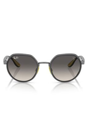 Ray-Ban 51mm Polarized Gradient Irregular Sunglasses in Gunmetal /Grey Gradient at Nordstrom
