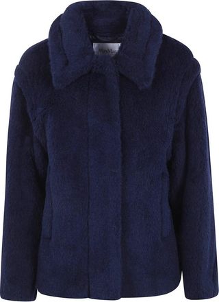 Max Mara Faux Fur & Shearling Jassen - Dames - Jassen - Blauw - S - Jassen