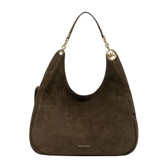 Michael Kors Borsa a spalla grande Ellie in camoscio - - Bags - Donna - Verde - ONE SIZE