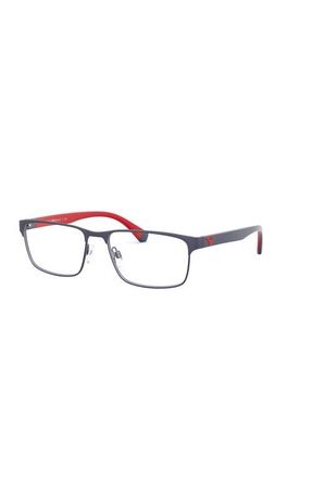 Emporio Armani 58mm Rectangle optical glasses in Blue/Red at Nordstrom