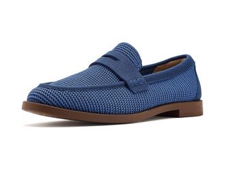 Rothy's The Penny Loafers Womens Flat Shoes Blue Raffia-Knit : 10.5 M, Synthetic