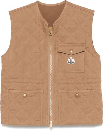 Moncler Gilet Vigny - Marrone