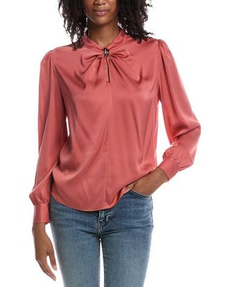 Elie Tahari The Valentine Silk-Blend Blouse